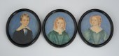 Three Miniature Watercolor Por