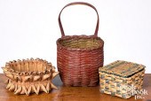 THREE MINIATURE WOVEN SPLINT B