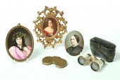 THREE MINIATURES ON PORCELAIN