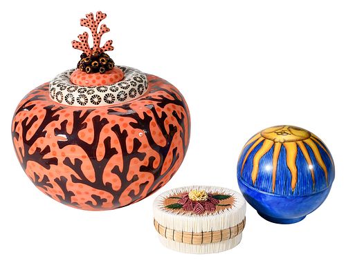 THREE MODERN DECORATIVE