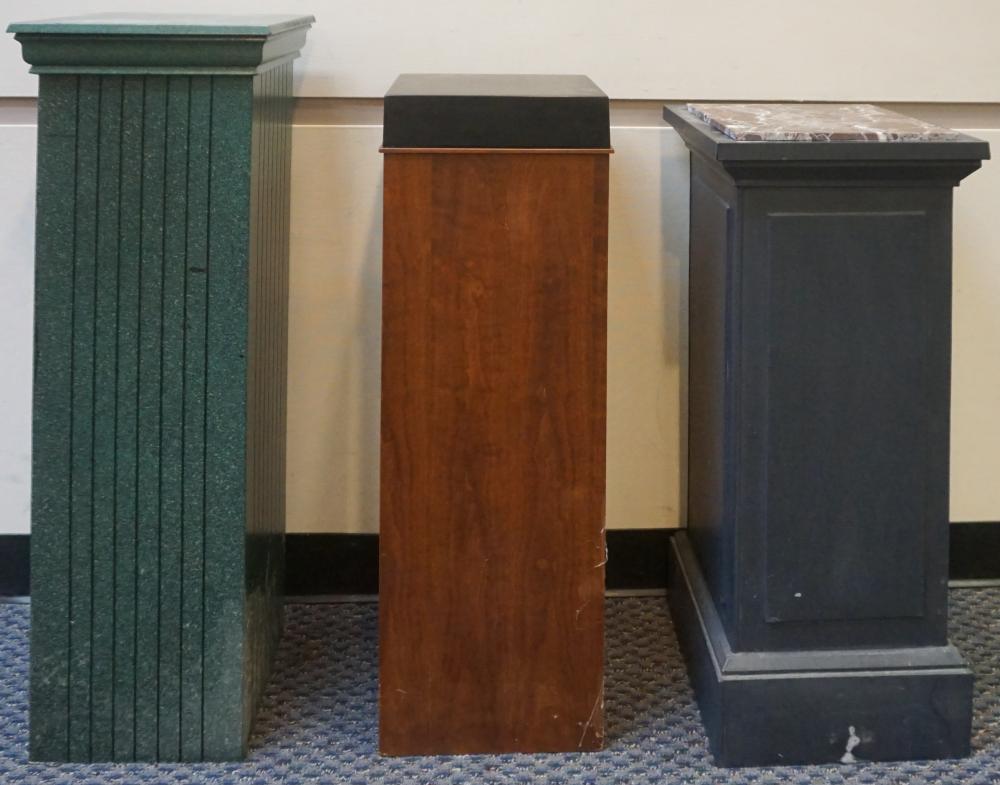 THREE MODERN FAUX PAINTED AND