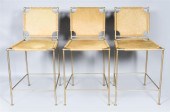 THREE MODERN HIDE AND CHROME B