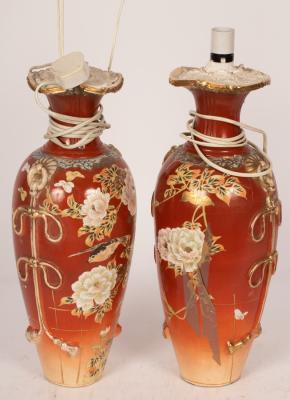 Three modern Oriental lamps, all