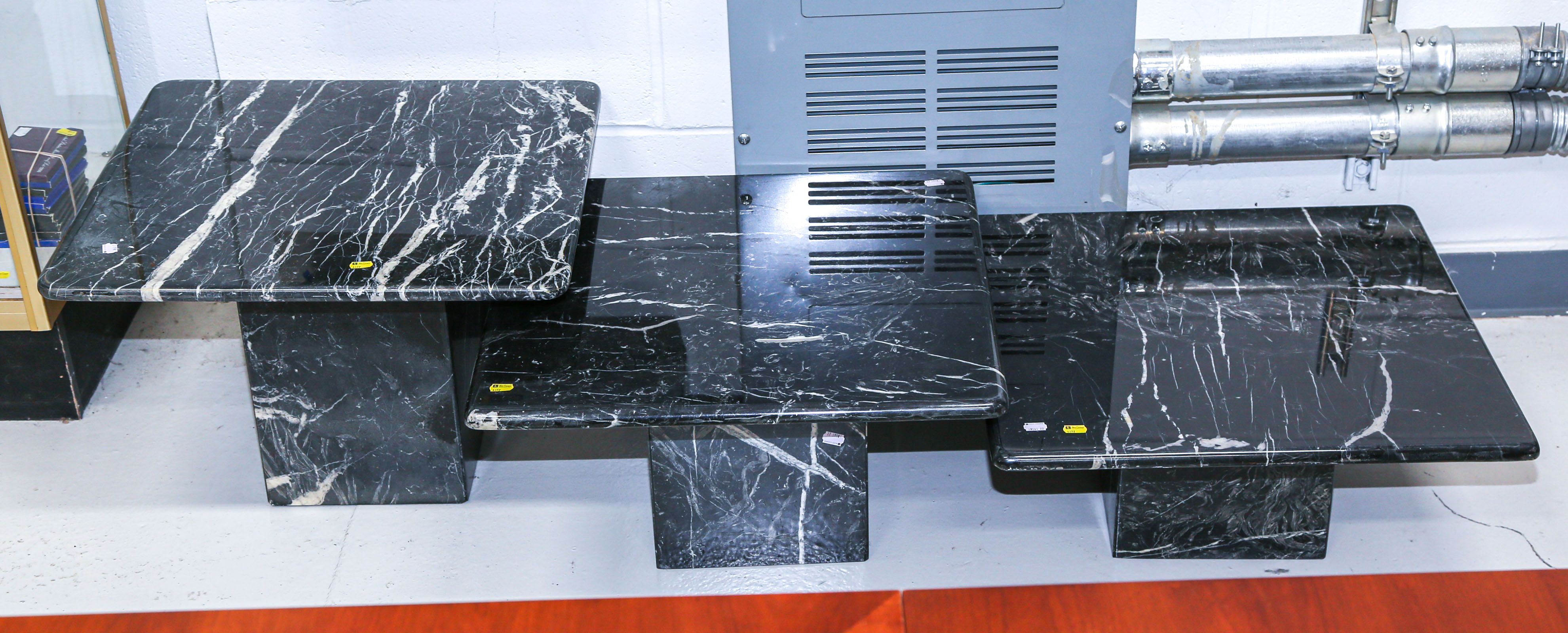 THREE MODERN STYLE MARBLE