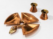 THREE MODERNIST COPPER TABLE A