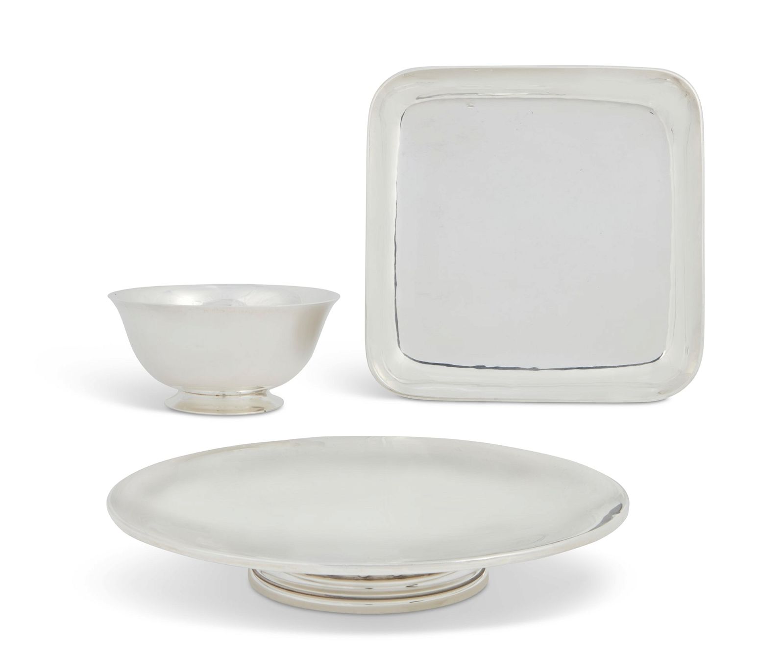 THREE MODERNIST STERLING SILVER