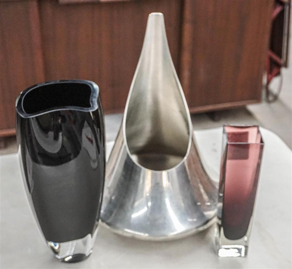 THREE MODERNIST STYLE TABLE VASES