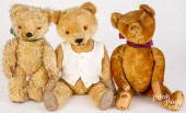 THREE MOHAIR TEDDY BEARS, EARL