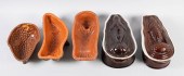 THREE MOLDS AND TWO COVERED GA