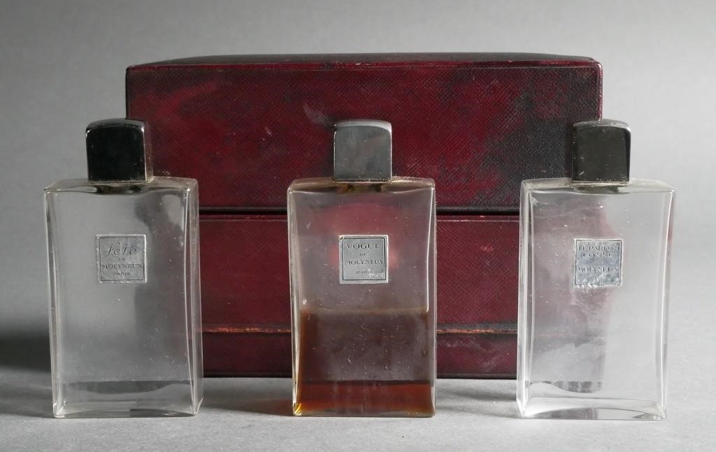 THREE MOLYNEUX PERFUME BOTTLES IN