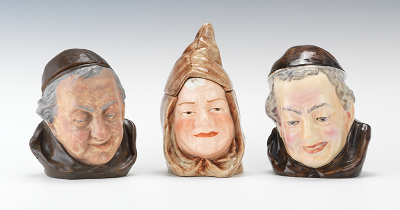 Three Monk Head Tobacco Jars
