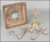 THREE MOTHER OF PEARL INLAID C