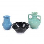 THREE MUNCIE ART POTTERY VESSE