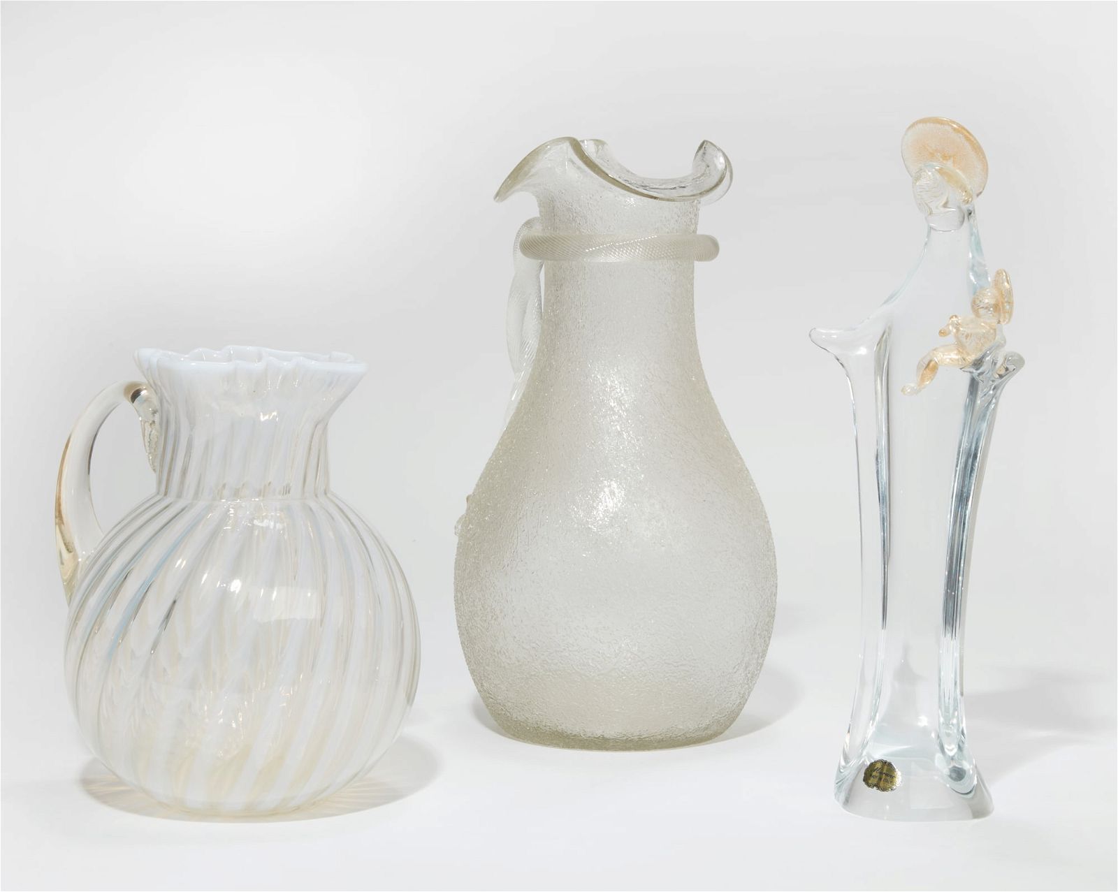 THREE MURANO GLASS ARTICLESThree