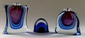 THREE MURANO GLASS SCULPTURES
