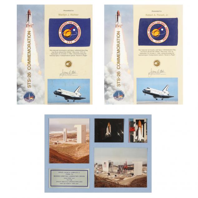 THREE NASA COMMEMORATIVE DISPLAYS