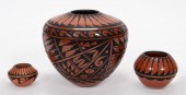 THREE NATIVE AMERICAN JEMEZ RE