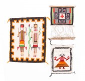 THREE NATIVE AMERICAN MATS. Tw