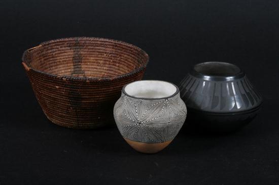 THREE NATIVE AMERICAN OBJECTS.