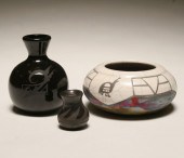 Three Native American pottery