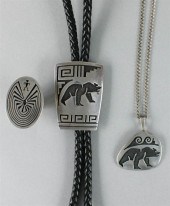 THREE NATIVE AMERICAN SILVER O