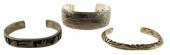 THREE NATIVE AMERICAN STERLING