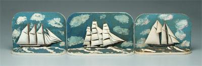 Three nautical dioramas: painted