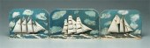 Three nautical dioramas: paint