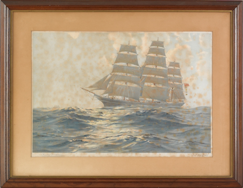 Three nautical lithographs 19th
