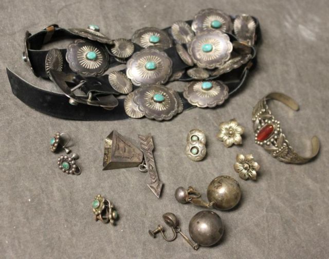 Three Navajo and Other Silver