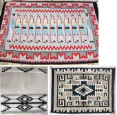 THREE NAVAJO INDIAN WEAVINGS:
