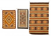 THREE NAVAJO TEXTILESThree Nav