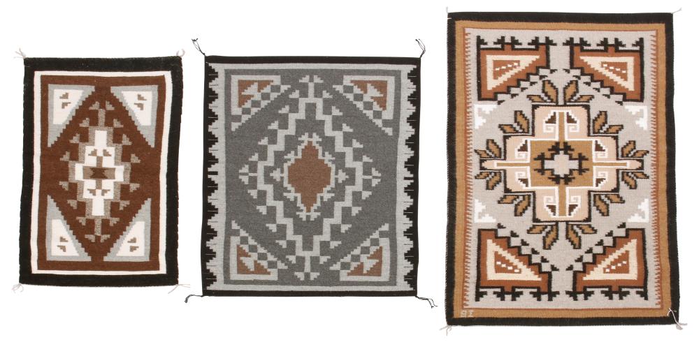 THREE NAVAJO TEXTILESThree Navajo