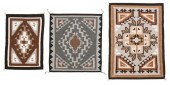 THREE NAVAJO TEXTILESThree Nav