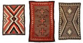 THREE NAVAJO TRADING POST WEAV