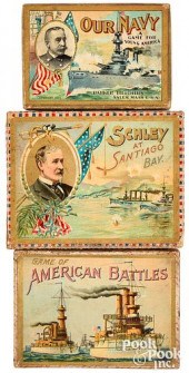THREE NAVAL WAR THEMED CARD GA