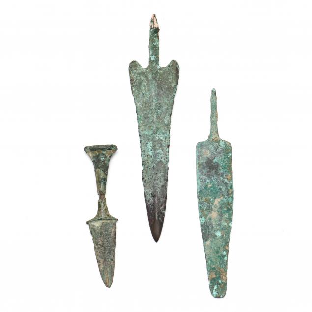 THREE NEAR EASTERN BRONZE WEAPONS