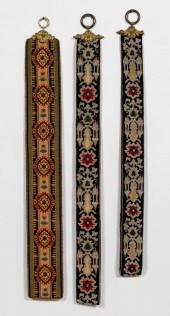 THREE NEEDLE POINT WITH BEADIN