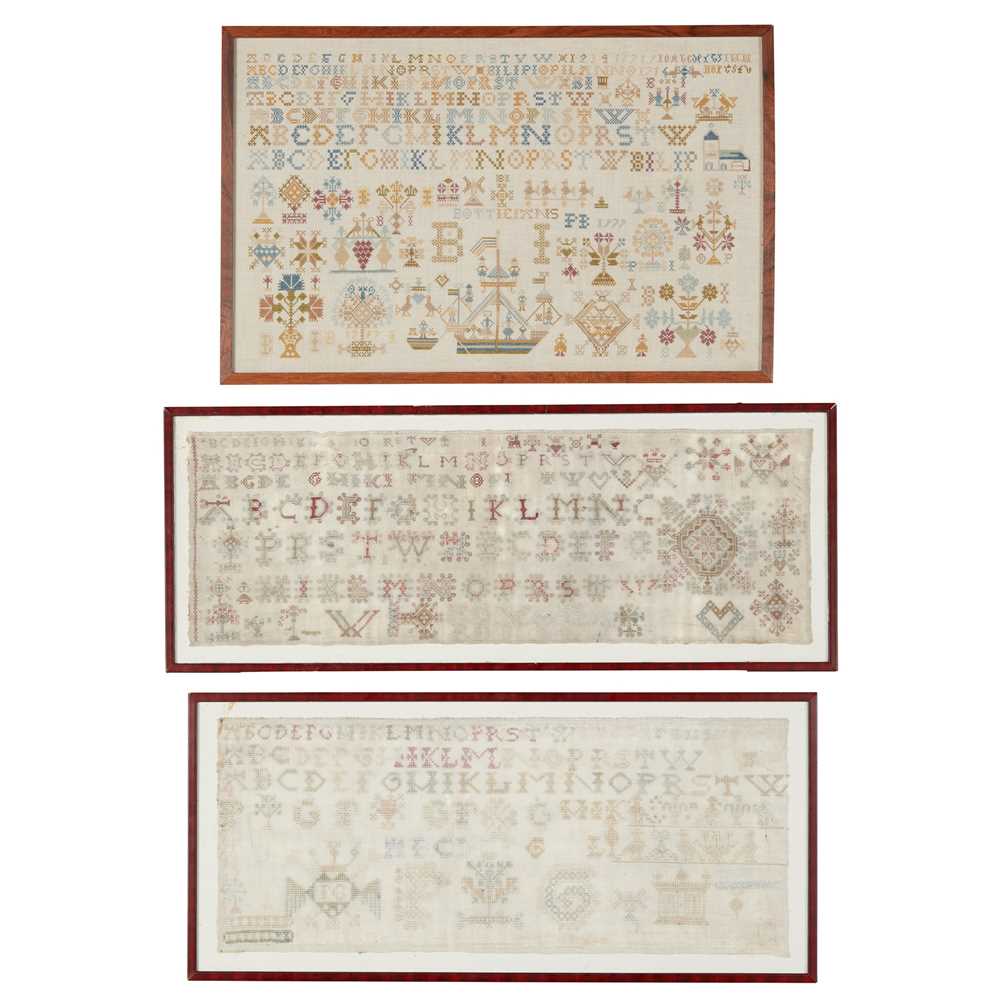 THREE NEEDLEWORK ALPHABET
