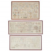 THREE NEEDLEWORK ALPHABET SAMP