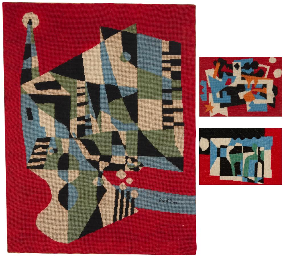 THREE NEEDLEWORK TAPESTRIES IN