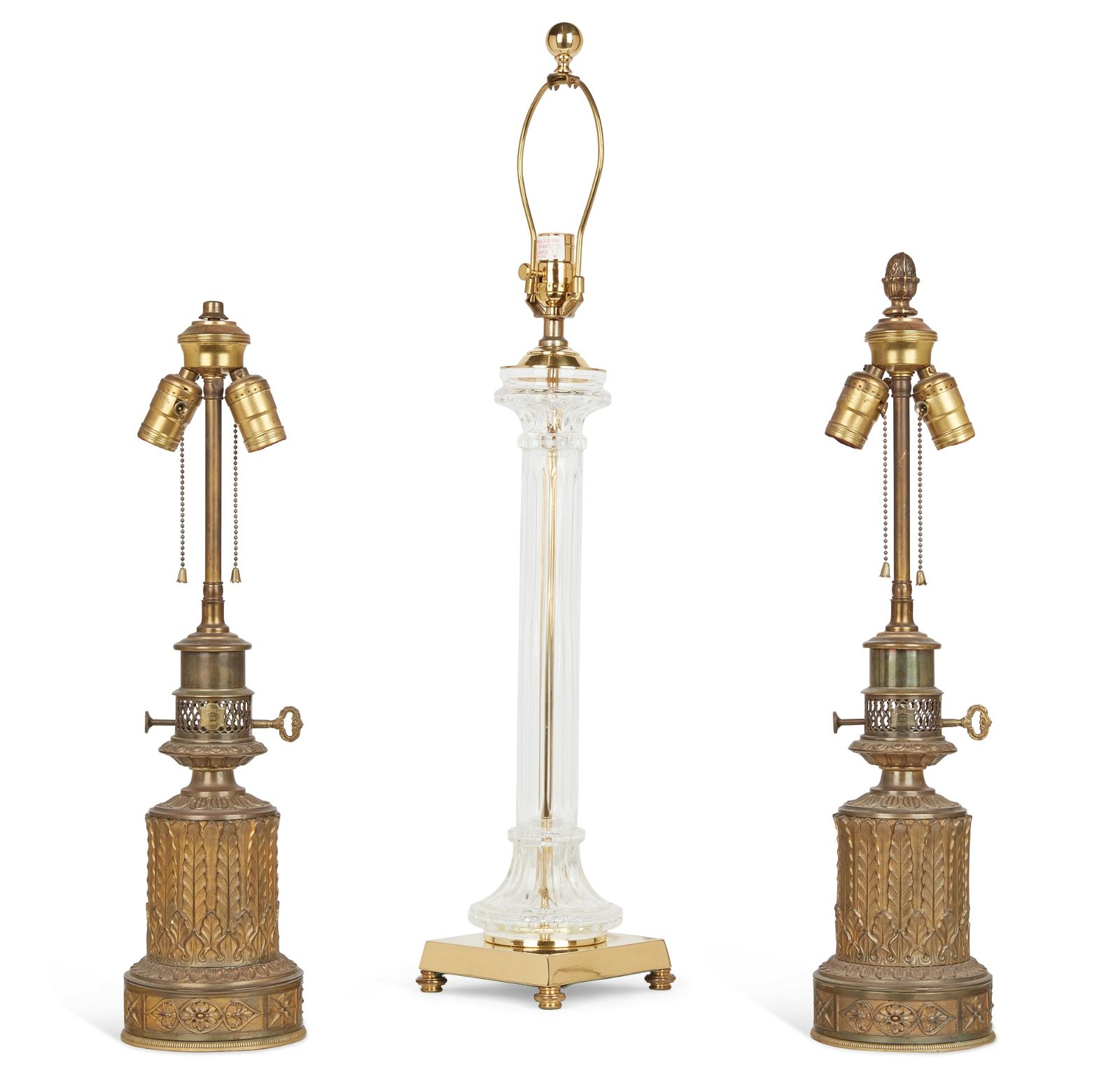 THREE NEOCLASSICAL STYLE METAL