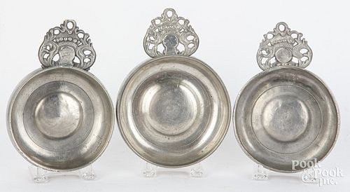 THREE NEW ENGLAND CROWN HANDLE