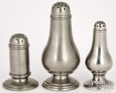 THREE NEW ENGLAND PEWTER CASTO