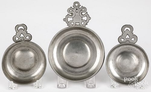 THREE NEW ENGLAND PEWTER