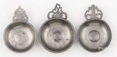 THREE NEW ENGLAND PEWTER TASTI