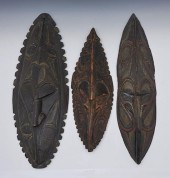 THREE NEW GUINEA WOODEN MASKST