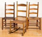THREE NEW JERSEY LADDERBACK CH