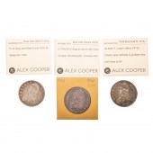 THREE NICE BUST HALVES 1824/4,