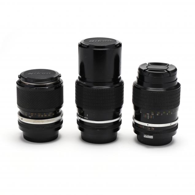 THREE NIKON NIKKOR MANUAL AND